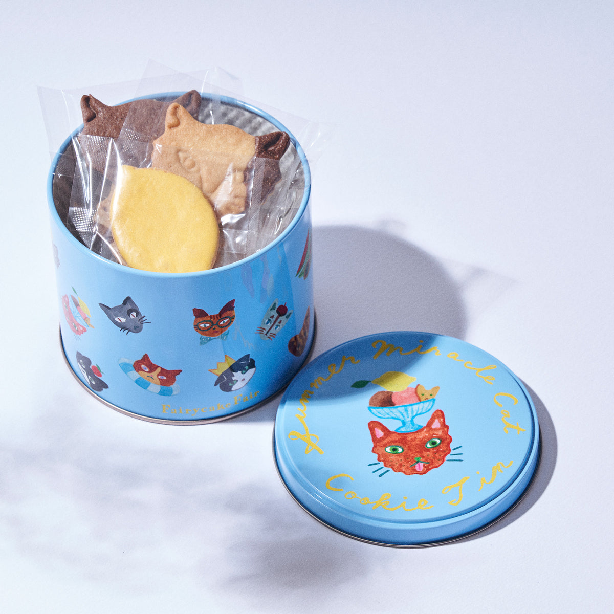 期間限定】Summer Miracle Cat Cookie Tin (神様のいたずらサマーネコ 