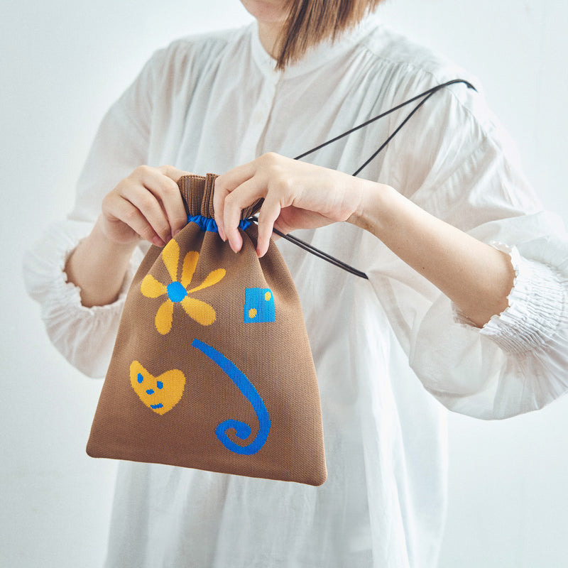 【opnner】Tiny Pocket Collage ビスケット缶とドローストリングバッグのセット