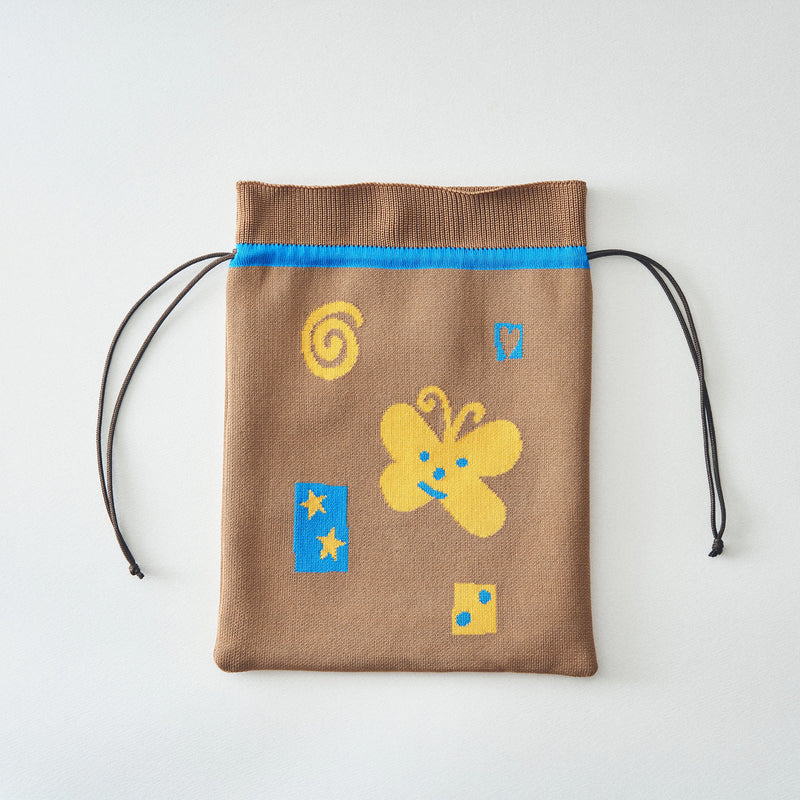 【opnner】Tiny Pocket Collage ビスケット缶とドローストリングバッグのセット