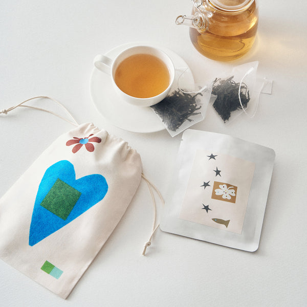 【opnner】Tiny Pocket Collage 和紅茶と巾着のセット