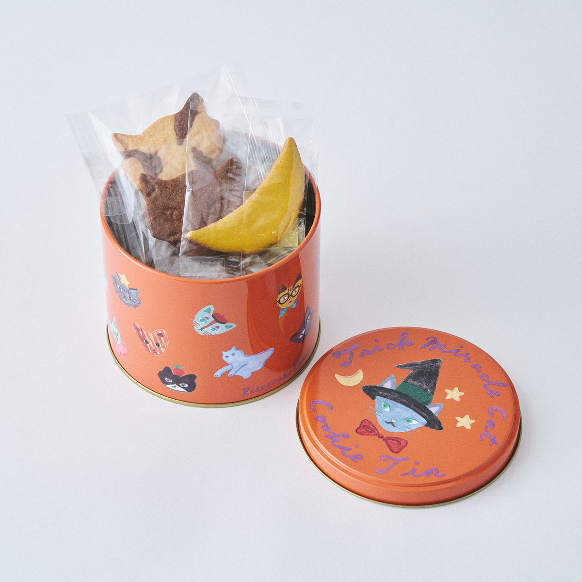 10/1発売開始【期間限定】Trick Miracle Cat Cookie Tin (神様のいたずらトリックネコクッキー缶)