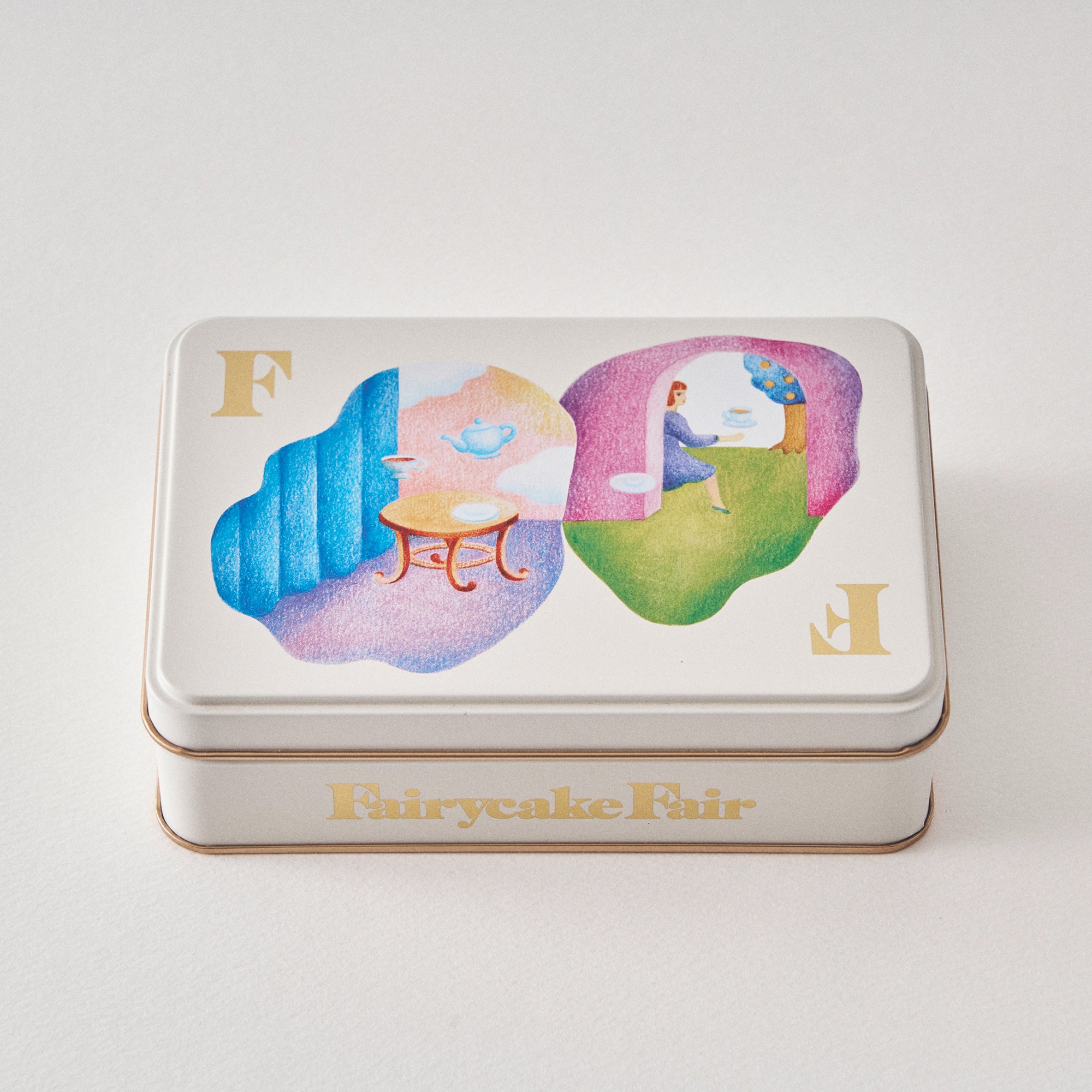 FF biscuits can [tea time]ティータイムのとびら缶