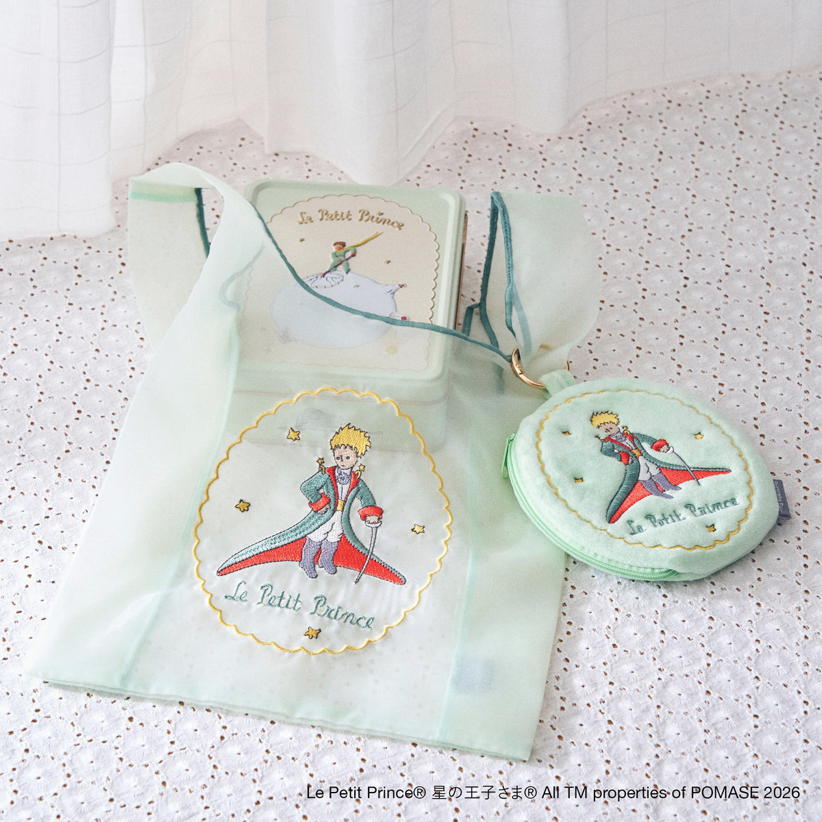 11/1発売【星の王子さま】あかりのオーガンジー刺繍バッグ