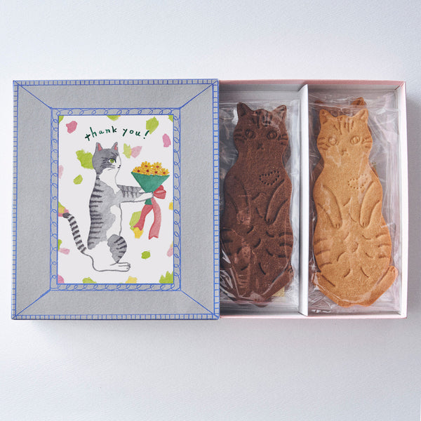 LetterBOX cat cookie ネコクッキーレターボックス　thank you!オリジナルカード付き