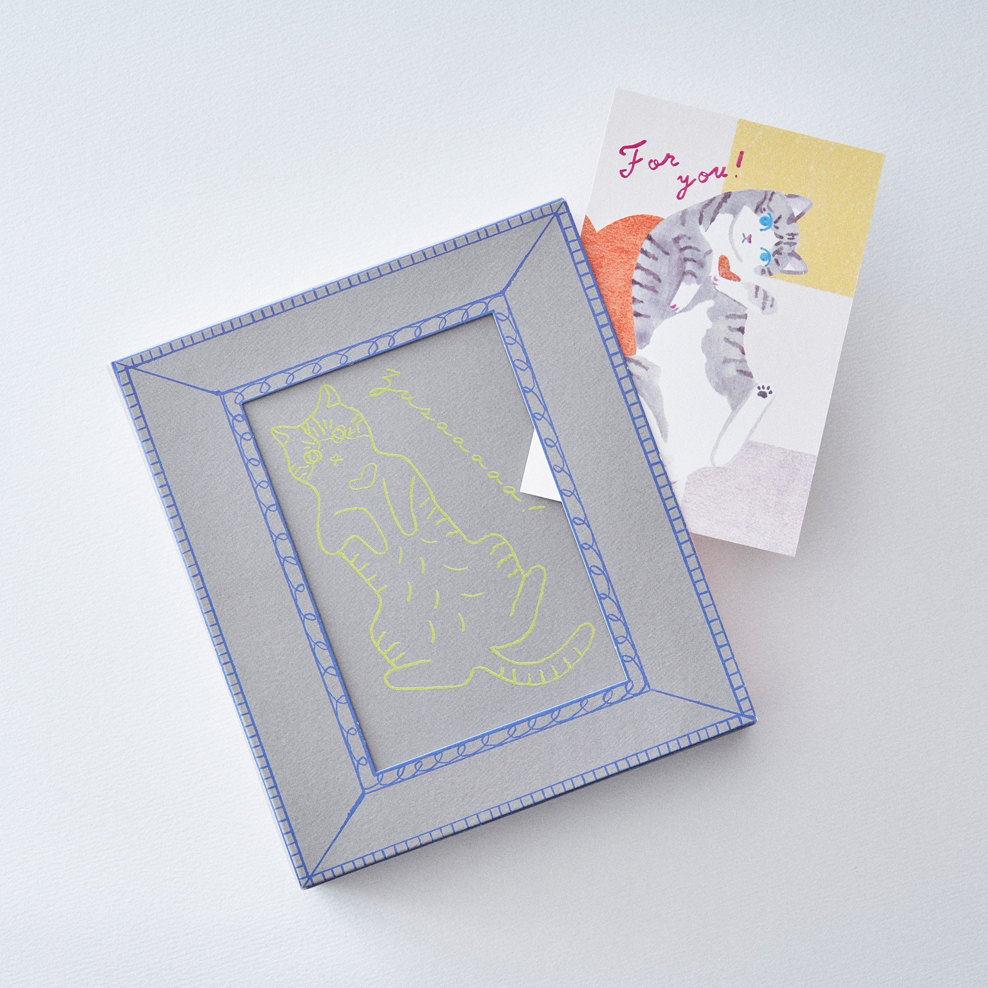 【販売休止中】LetterBOX cat cookie ネコクッキーレターボックス　For you!オリジナルカード付き