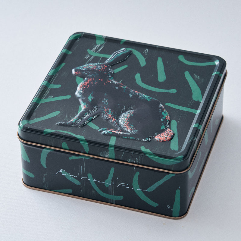 【限定ふろしきセット】TANAKA KENTAROU "USAGI" ART BOX (田中健太郎 うさぎのアートボックス クッキー缶)